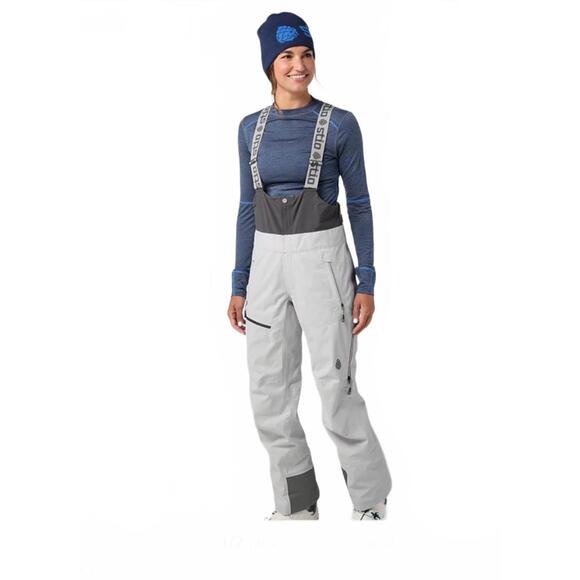 Stio Women's Environ Bib Ski Pants Quiet Gray NWT MSRP $459 Size Large